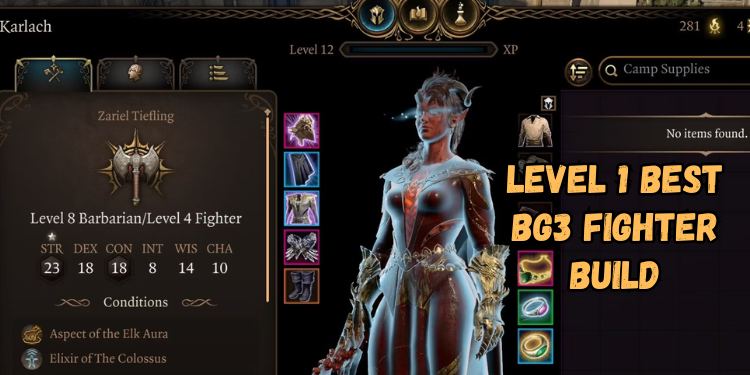 level 1 Best Bg3 Fighter Build | Gamerglen.com