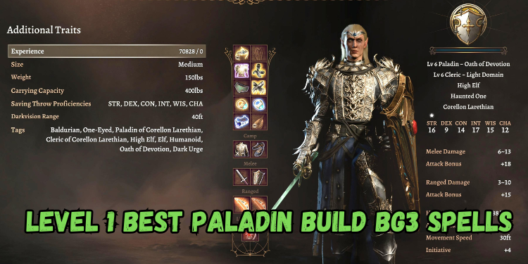 level 1 Best Paladin Build Bg3 spells | Gamerglen.com